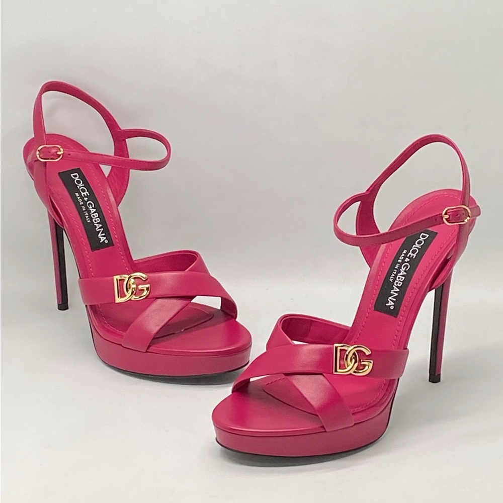 Dolce&Gabbana Platform Leather Sandals - Picture 1 of 13